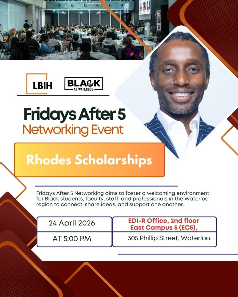 Event poster for Rhodes Scholarships with Poloko Leotlela